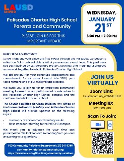 Palisades CHS Meeting Flyer
